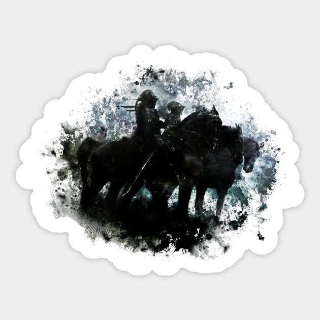 Knights On Horseback Sticker by TortillaChief